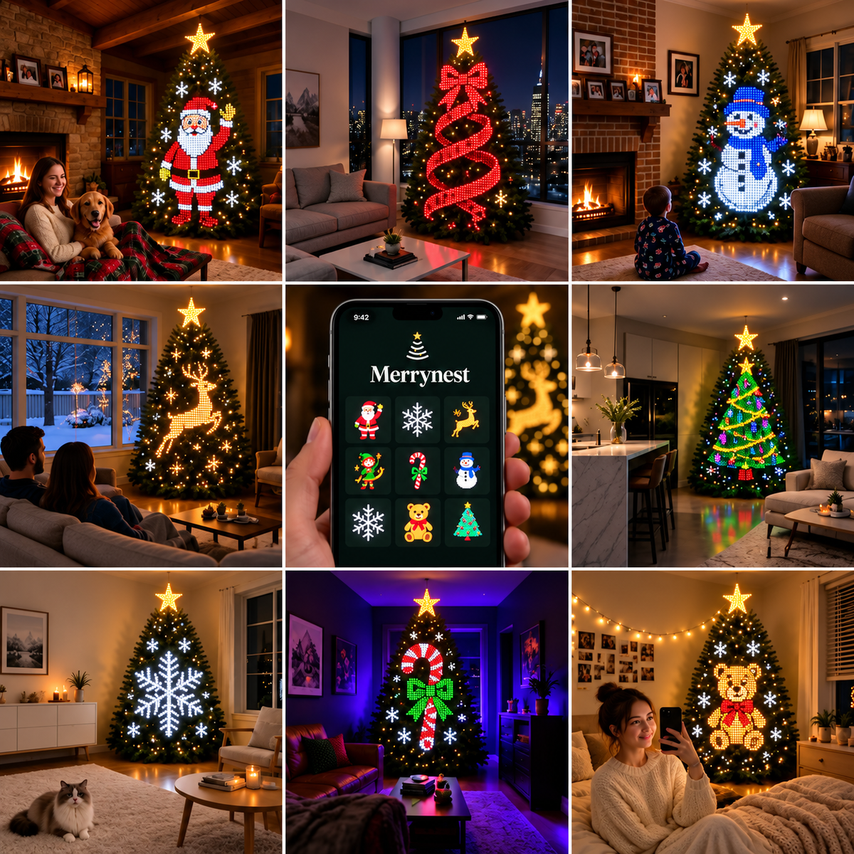 Merrynest® Smart Animated Christmas Tree Lights