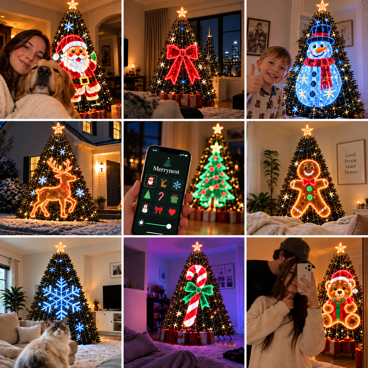 Merrynest® Smart Animated Christmas Tree Lights